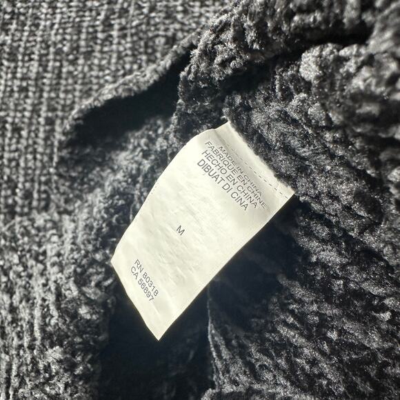 Lucky Brand Black Chenille Ribbed Knit Turtleneck Pullover Cozy Sweater Medium - Picture 8 of 13